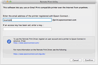 Installing the Remote Print registering printer - Windows